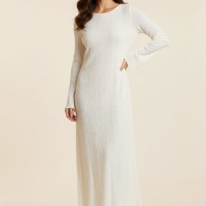 benne long sleeve white dress