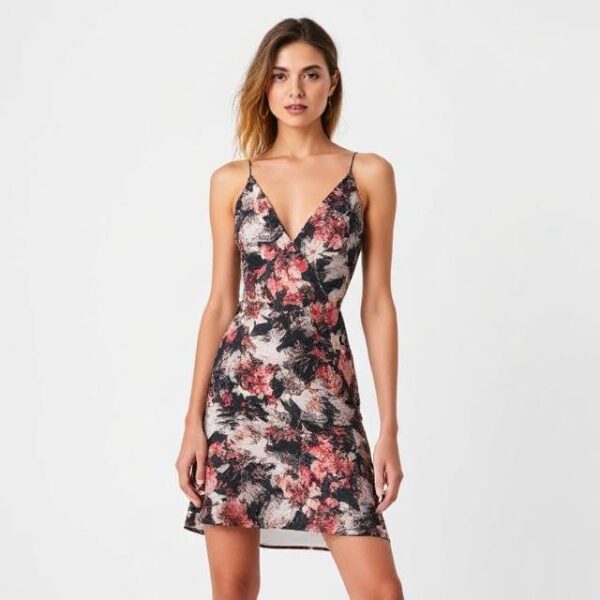 floral print slit maxi dress