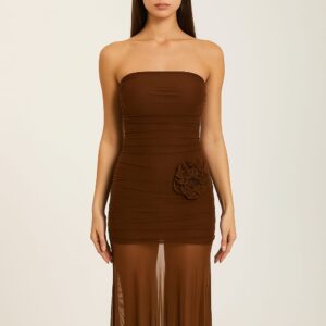 midnight swirl mesh slip dress