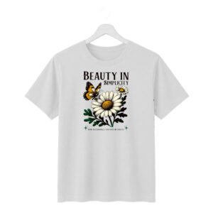 beauty in simplicity oversized t shirt | 240 gsm premium cotton | white tee