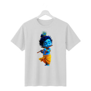 little krishna flute oversized t shirt | 240 gsm premium cotton | dtf print