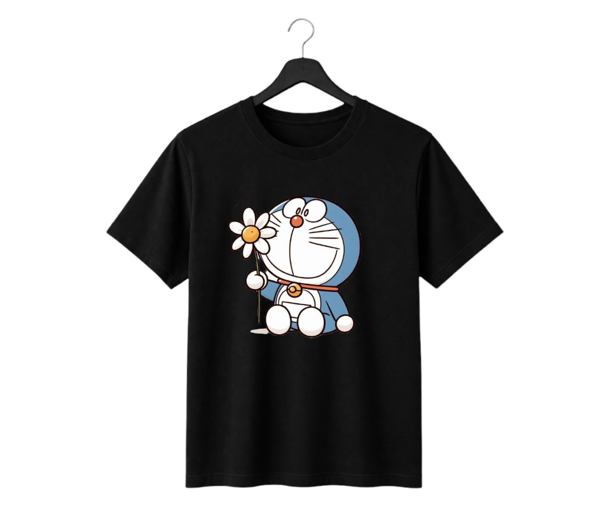 cute flower robot cat graphic oversized t shirt | 240 gsm premium cotton | dtf print cute flower robot cat graphic oversized t shirt | 240 gsm premium cotton | dtf print