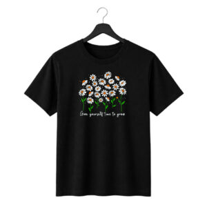 New Arrivals give yourself time to grow graphic oversized t shirt | 240 gsm premium cotton | dtf print