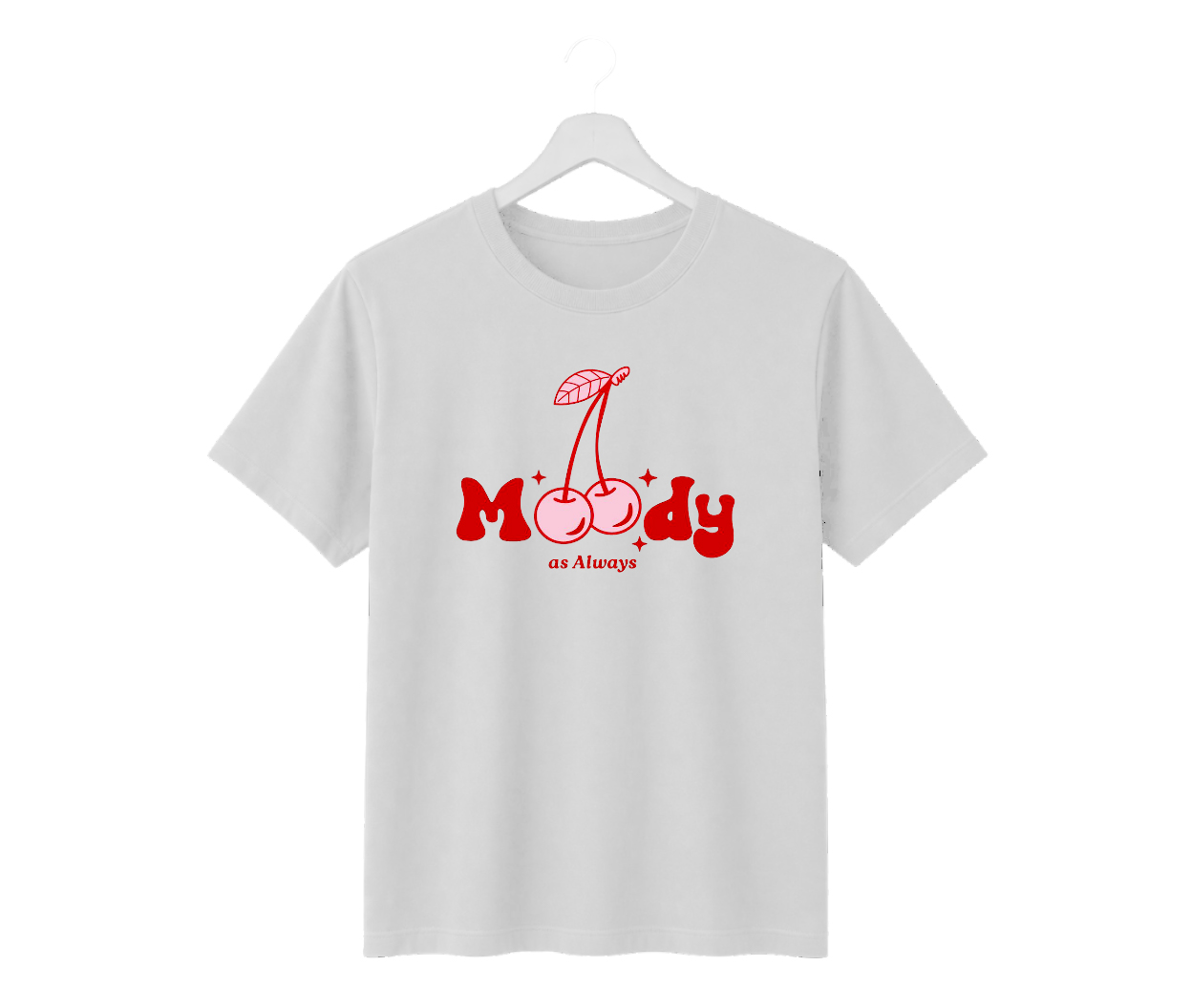 Moody As Always Oversized T-Shirt | 240 GSM Premium Cotton | White Tee moody t-shirt