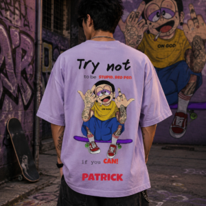 Home indiura premium lavender oversized graphic t shirt – patrick streetwear edition