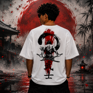 Home samurai warrior oversized graphic t shirt for men & women | 240 gsm premium cotton