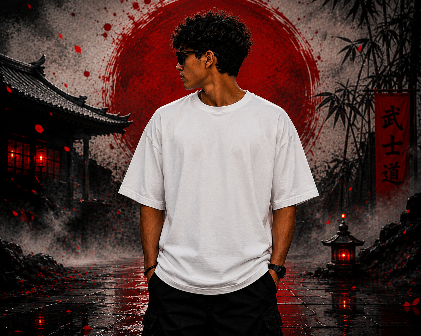 samurai warrior oversized graphic t shirt for men & women | 240 gsm premium cotton samurai warrior oversized graphic t shirt for men & women | 240 gsm premium cotton