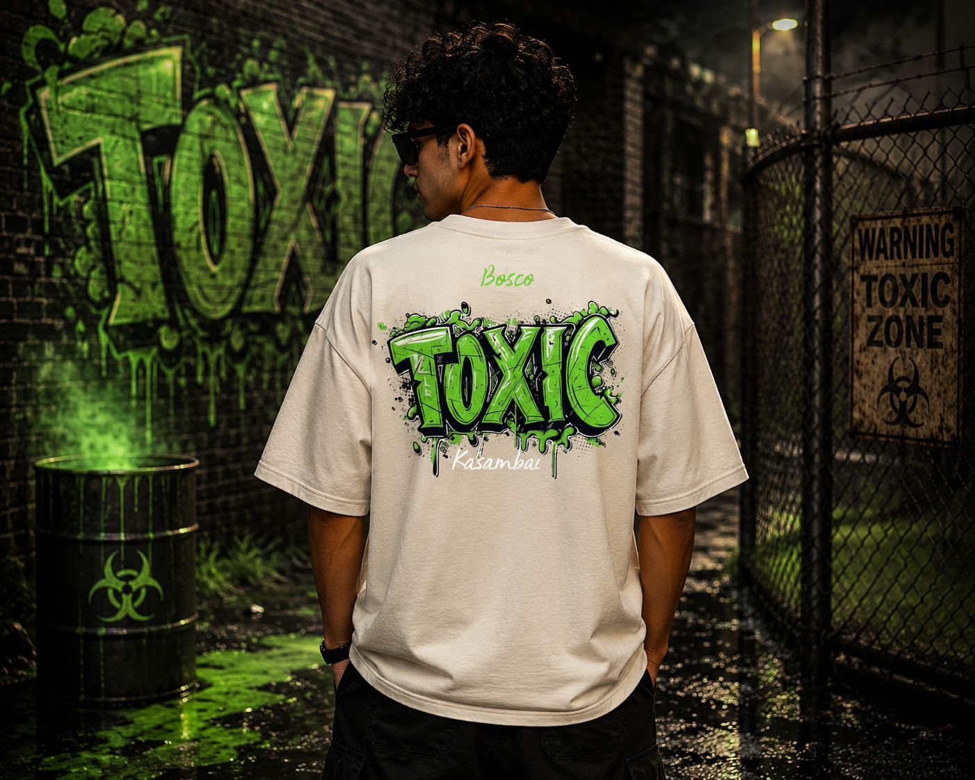 toxic graffiti oversized graphic t shirt for men & women | 240 gsm premium cotton toxic graffiti oversized graphic t shirt for men & women | 240 gsm premium cotton