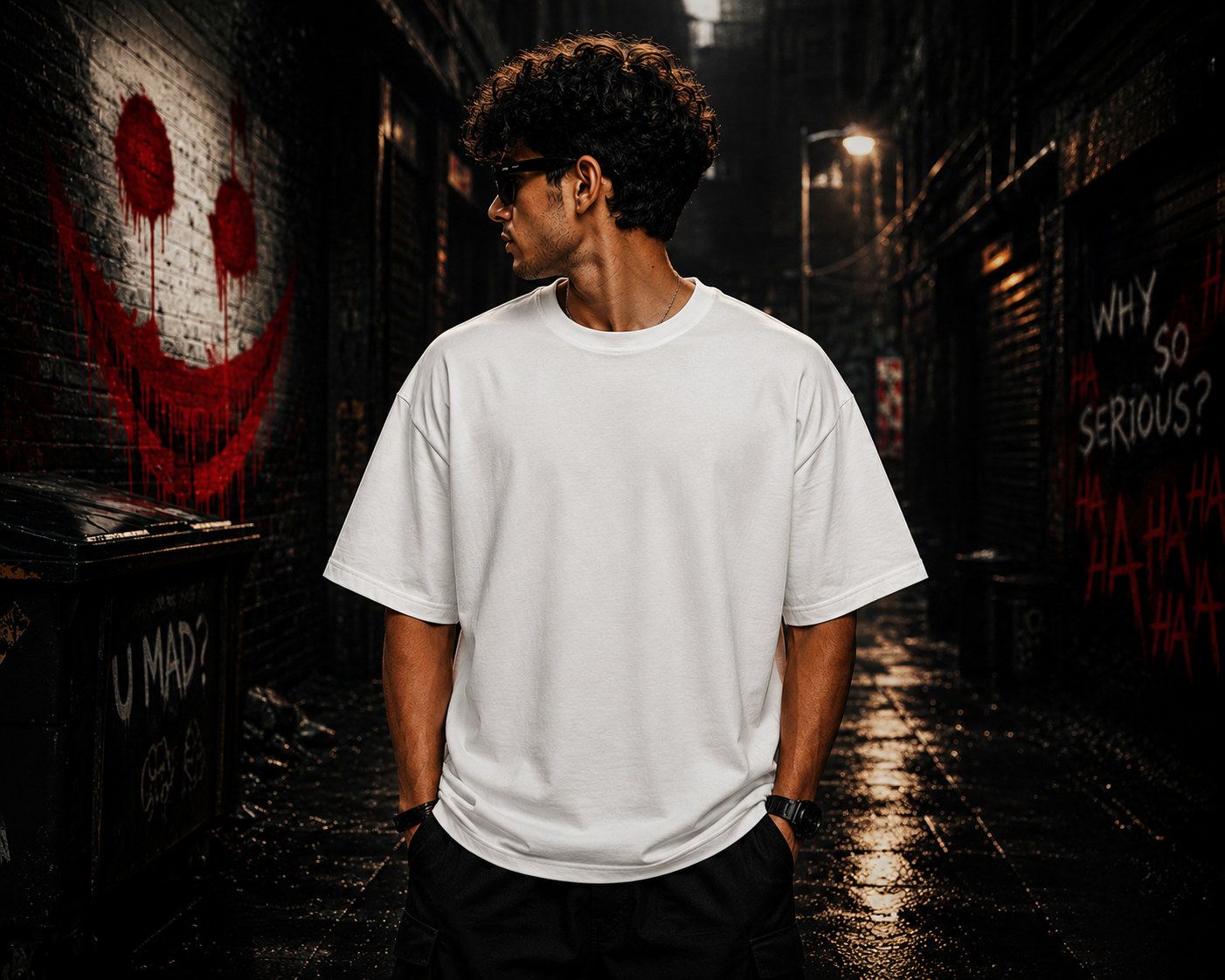 why so serious joker oversized graphic t shirt for men & women | 240 gsm premium cotton why so serious joker oversized graphic t shirt for men & women | 240 gsm premium cotton