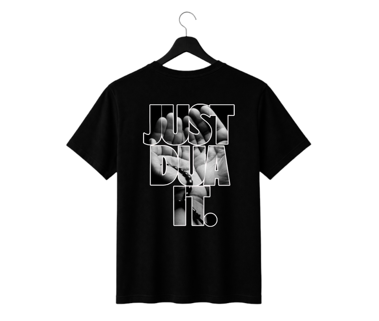 just dua it back print oversized style regular fit t shirt | 180 gsm cotton just dua it back print oversized style regular fit t shirt | 180 gsm cotton