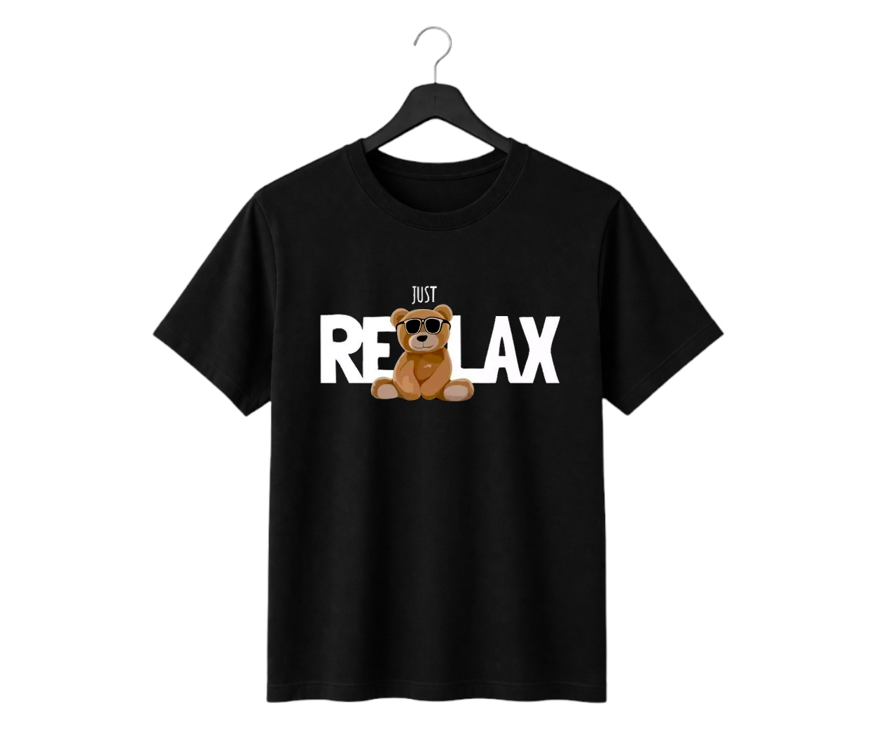 just relax teddy graphic printed regular fit t shirt | 180 gsm cotton just relax teddy graphic printed regular fit t shirt | 180 gsm cotton