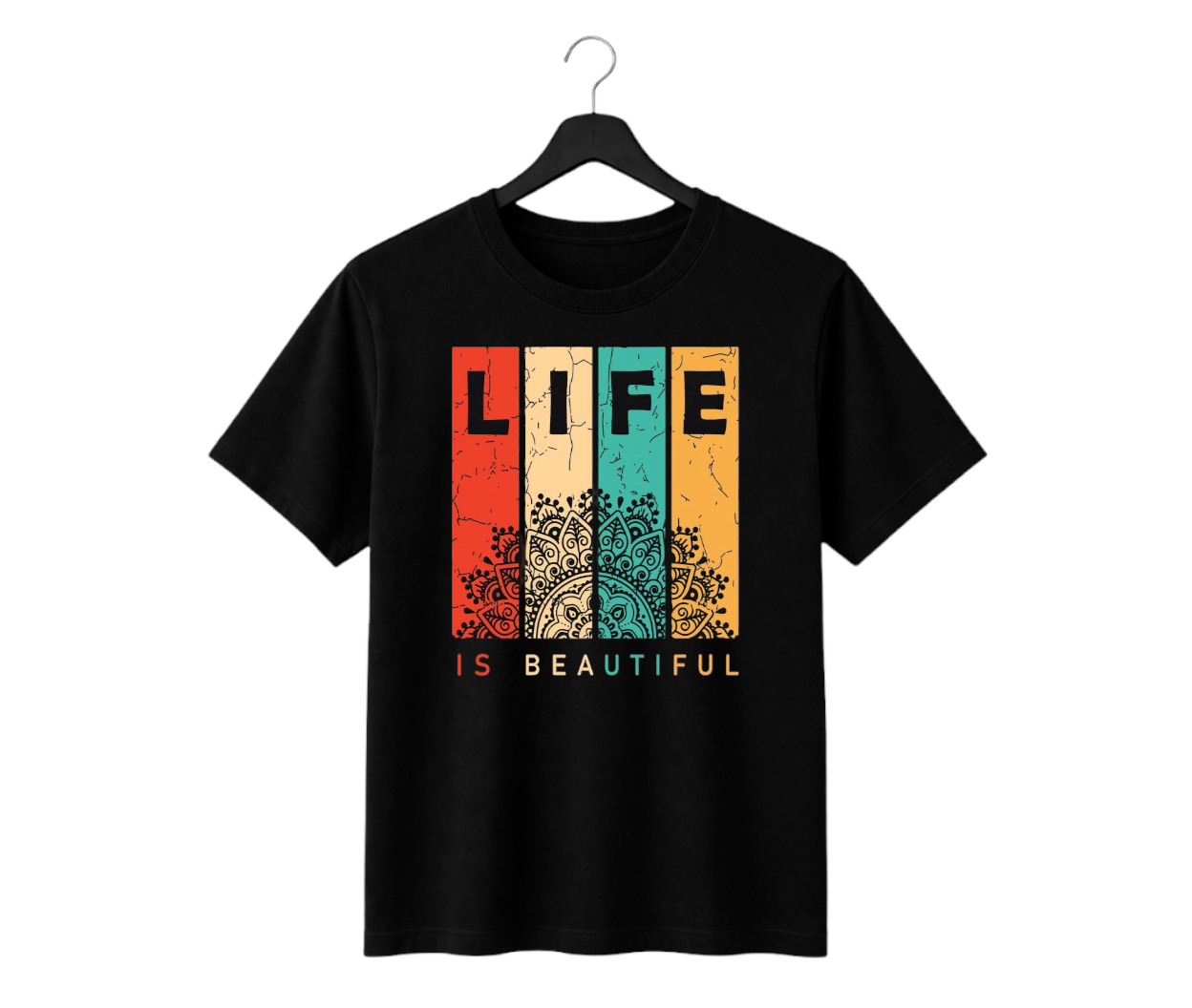 life is beautiful graphic printed regular fit t shirt | 180 gsm cotton life is beautiful graphic printed regular fit t shirt | 180 gsm cotton