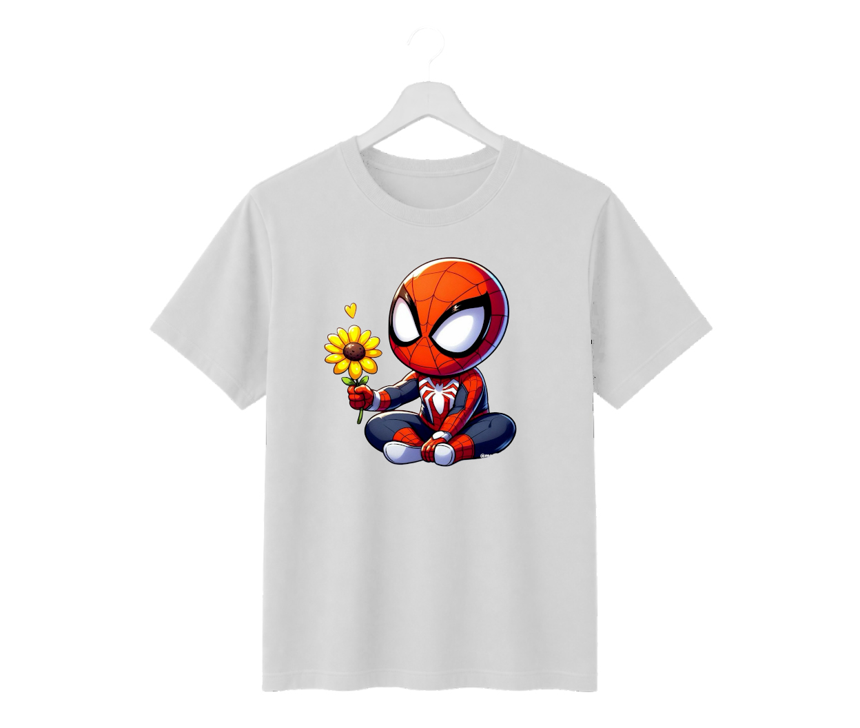 cute spider superhero with sunflower oversized t shirt | kawaii marvel inspired graphic tee | unisex cotton streetwear cute spider superhero with sunflower oversized t shirt | kawaii marvel inspired graphic tee | unisex cotton streetwear