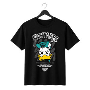 New Arrivals nightmare duck graphic printed regular fit t shirt | premium cotton cartoon streetwear tee