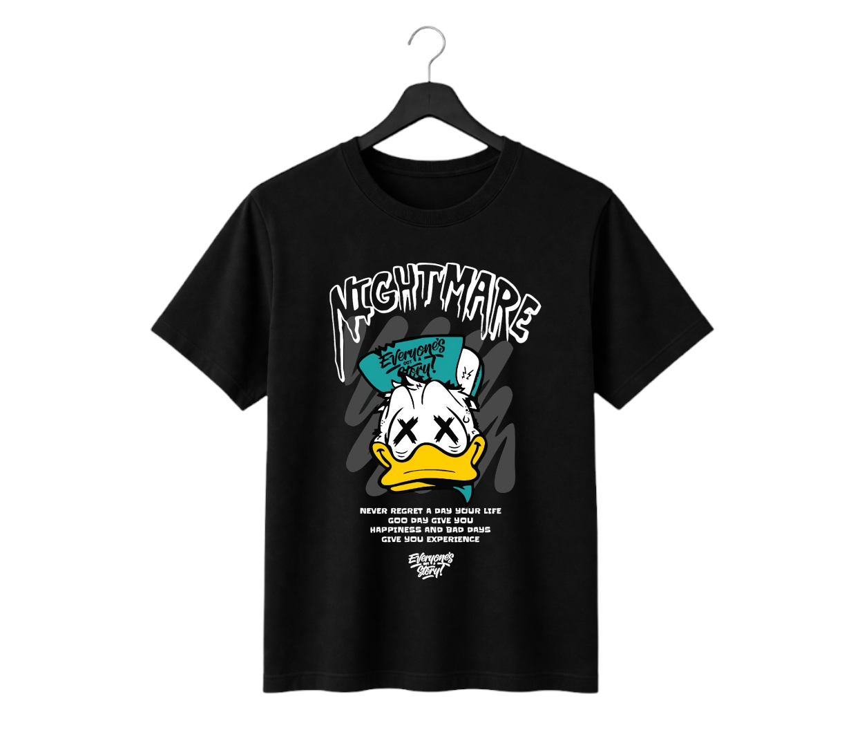 nightmare duck graphic printed regular fit t shirt | premium cotton cartoon streetwear tee nightmare duck graphic printed regular fit t shirt | premium cotton cartoon streetwear tee
