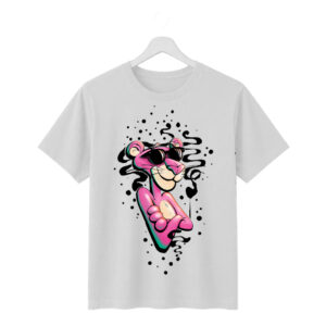 Collections pink panther graphic printed regular fit t shirt | cool cartoon streetwear design | 100% cotton | 180 gsm bio wash