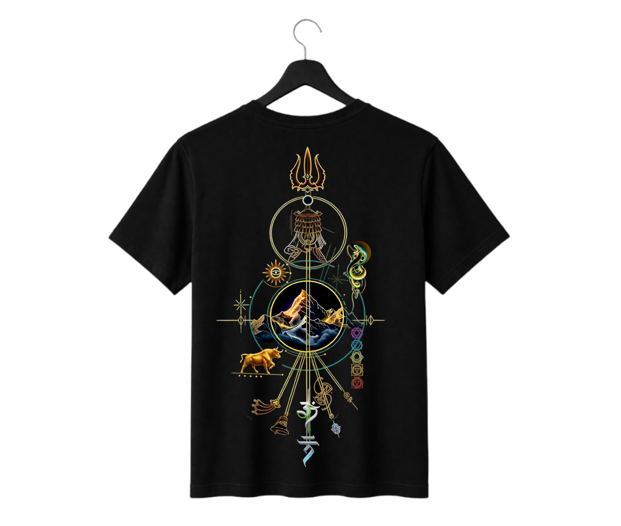 mahadev spiritual graphic regular fit t shirt (front & back print) mahadev spiritual graphic regular fit t shirt (front & back print)