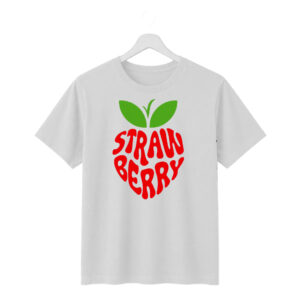 New Arrivals strawberry typography graphic printed regular fit white t shirt