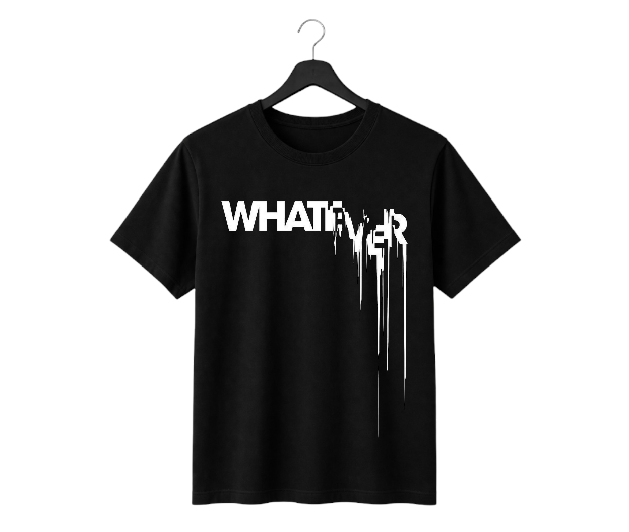 whatever drip typography graphic printed regular fit black t shirt for men & women whatever drip typography graphic printed regular fit black t shirt for men & women